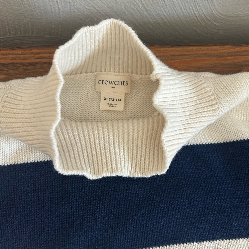 Crewcuts Navy and Cream Knit Sweater